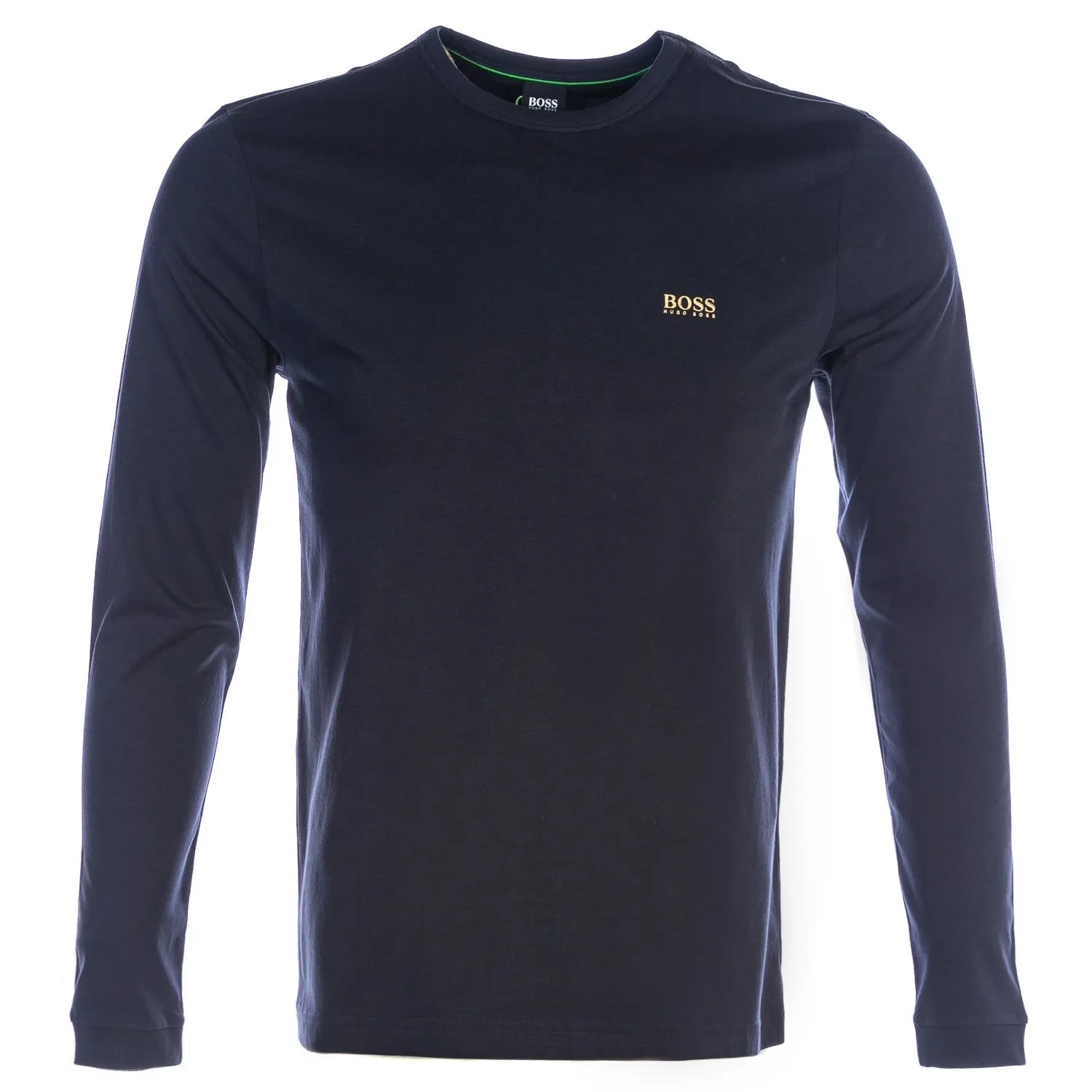 BOSS Togn Long Sleeve T Shirt in Navy & Gold