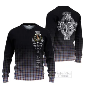 Boswell Tartan Ugly Sweater Featuring Alba Gu Brath Family Crest Celtic Inspired