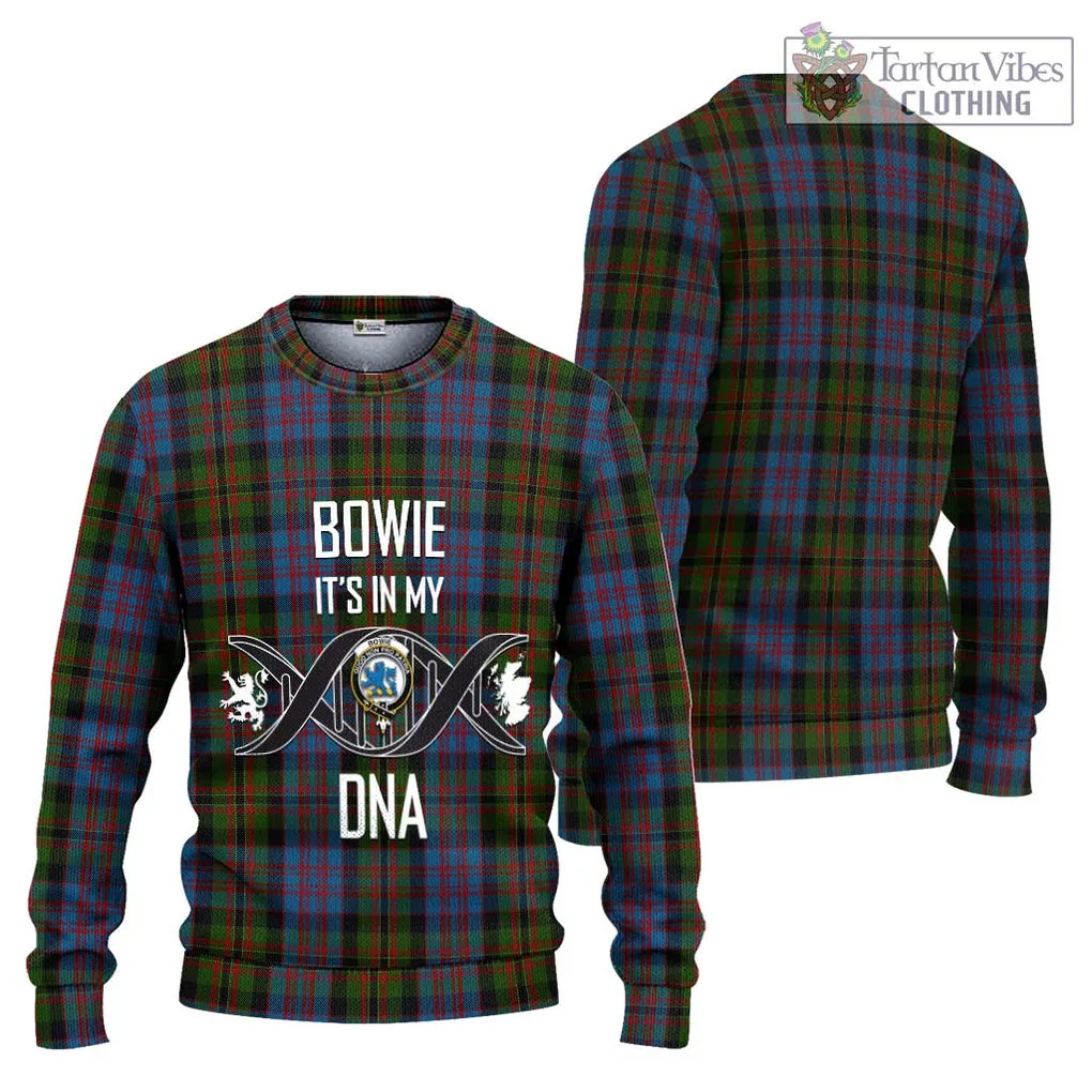 Bowie Tartan Ugly Sweater with Family Crest DNA In Me Style