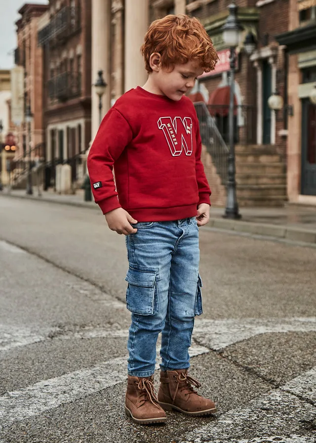 Boys Denim Cargo Pants