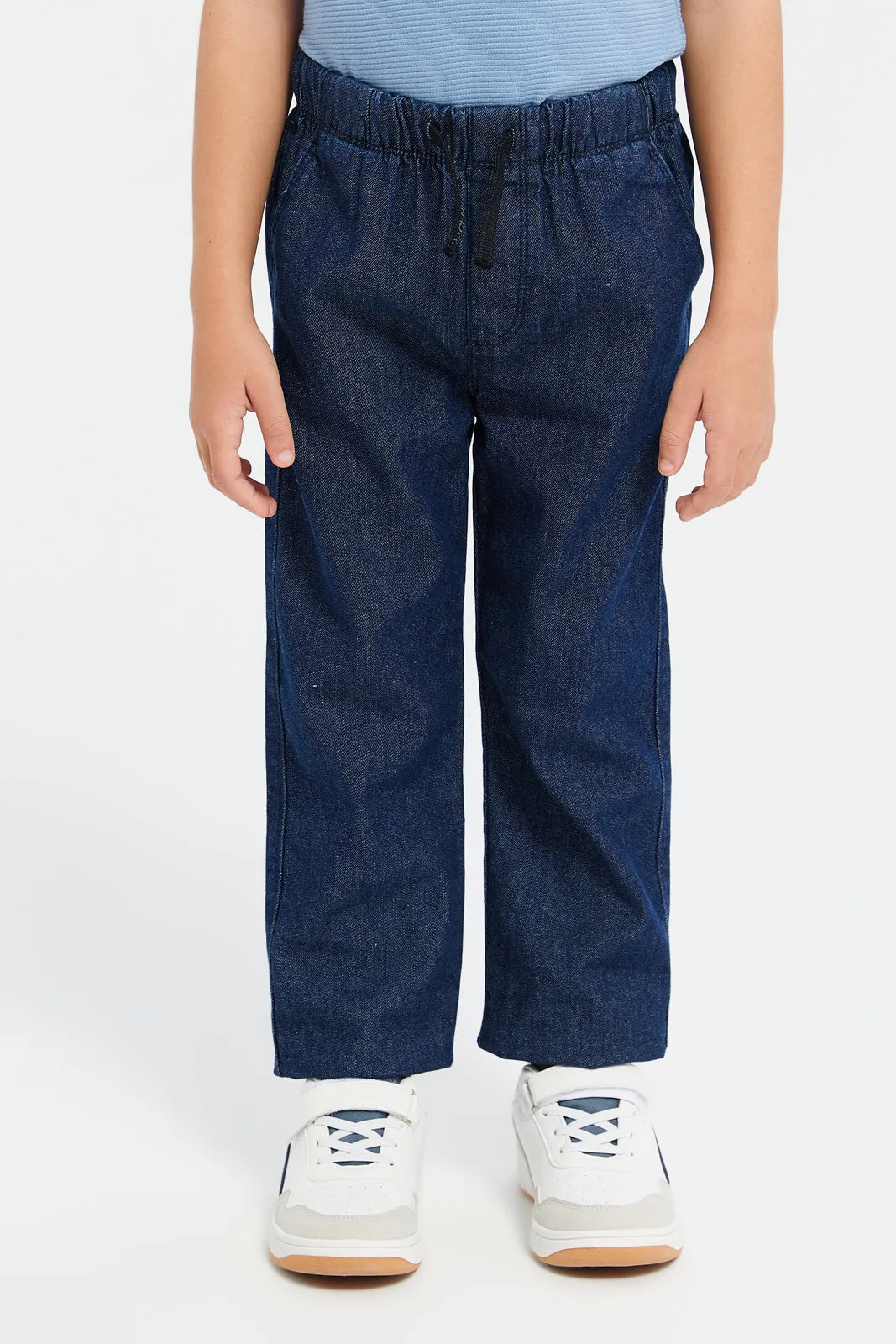 Boys Navy Pull-On Joggers