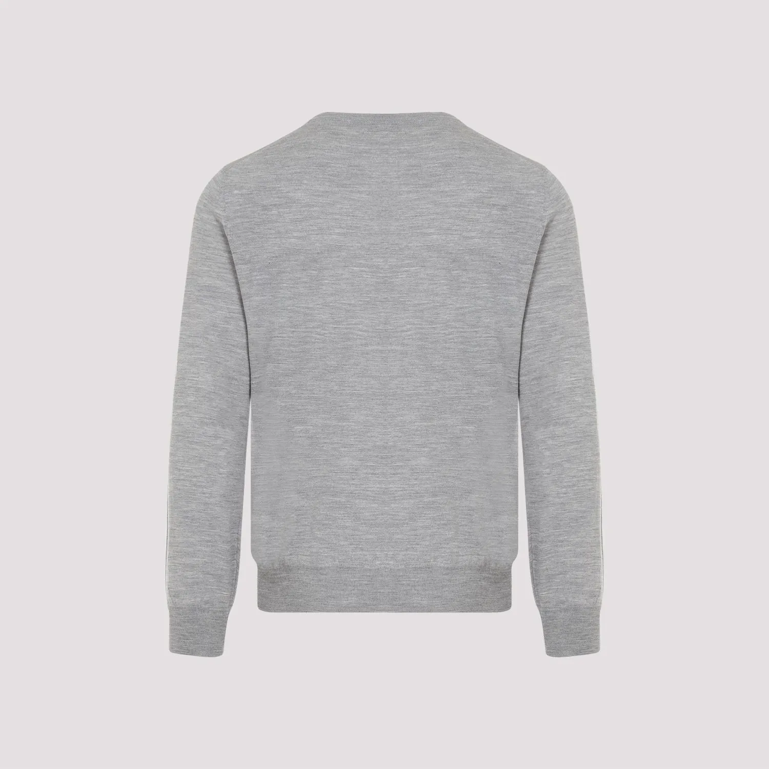 BRUNELLO CUCINELLI Men's Grey Cashmere Sweater for FW23