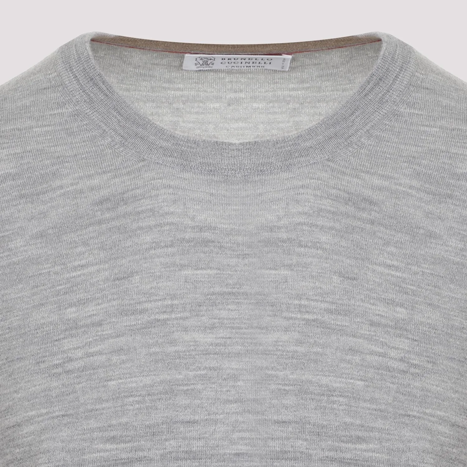 BRUNELLO CUCINELLI Men's Grey Cashmere Sweater for FW23