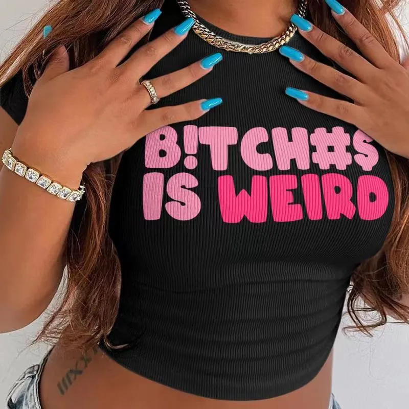 B!TCH#$ IS WEIRD Crop Top