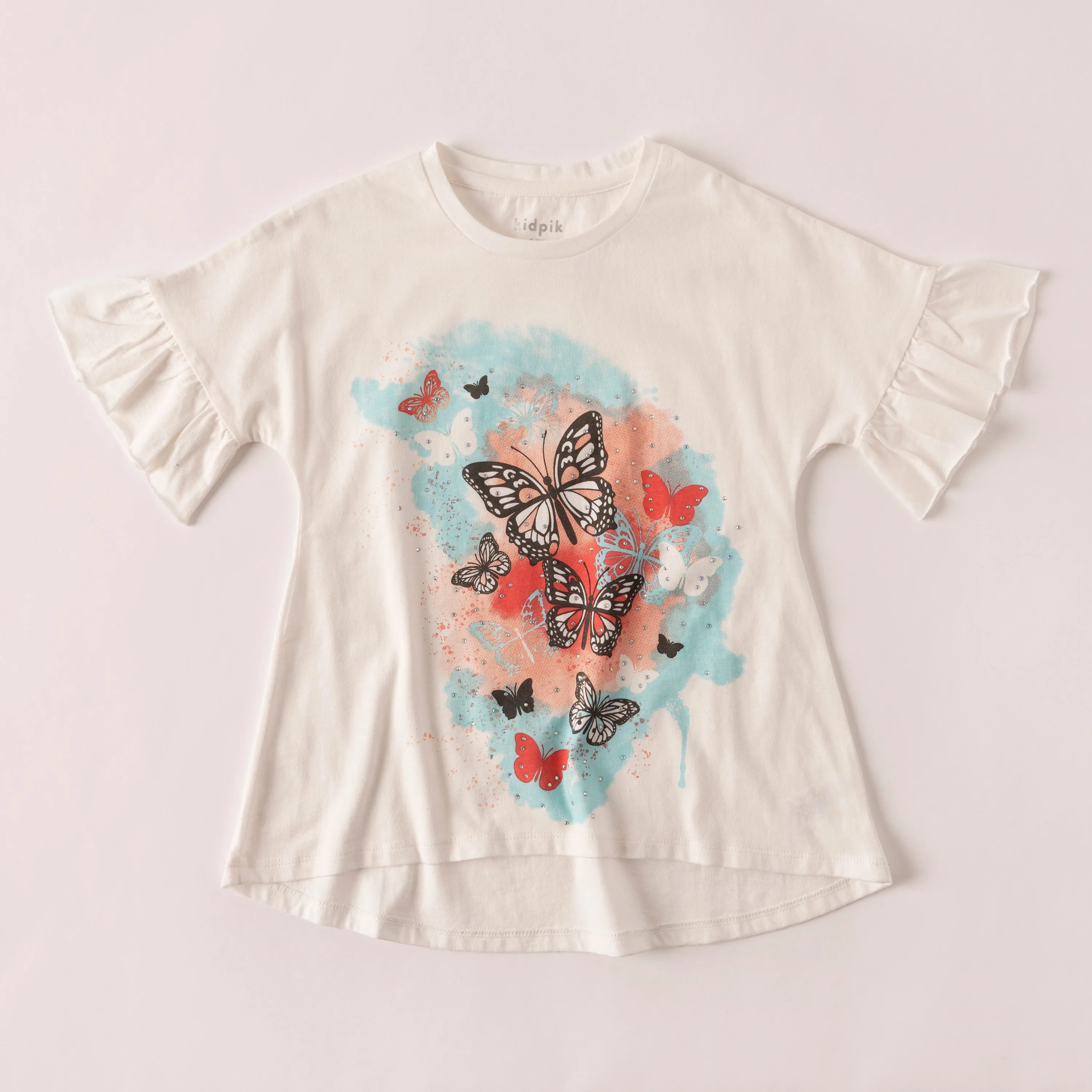 Butterfly Ruffle Sleeve Tee