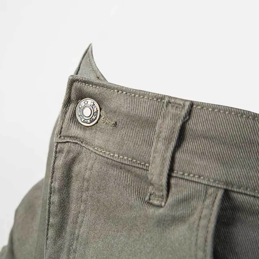 By City Men's Mixed Cargo Trousers - Military Green