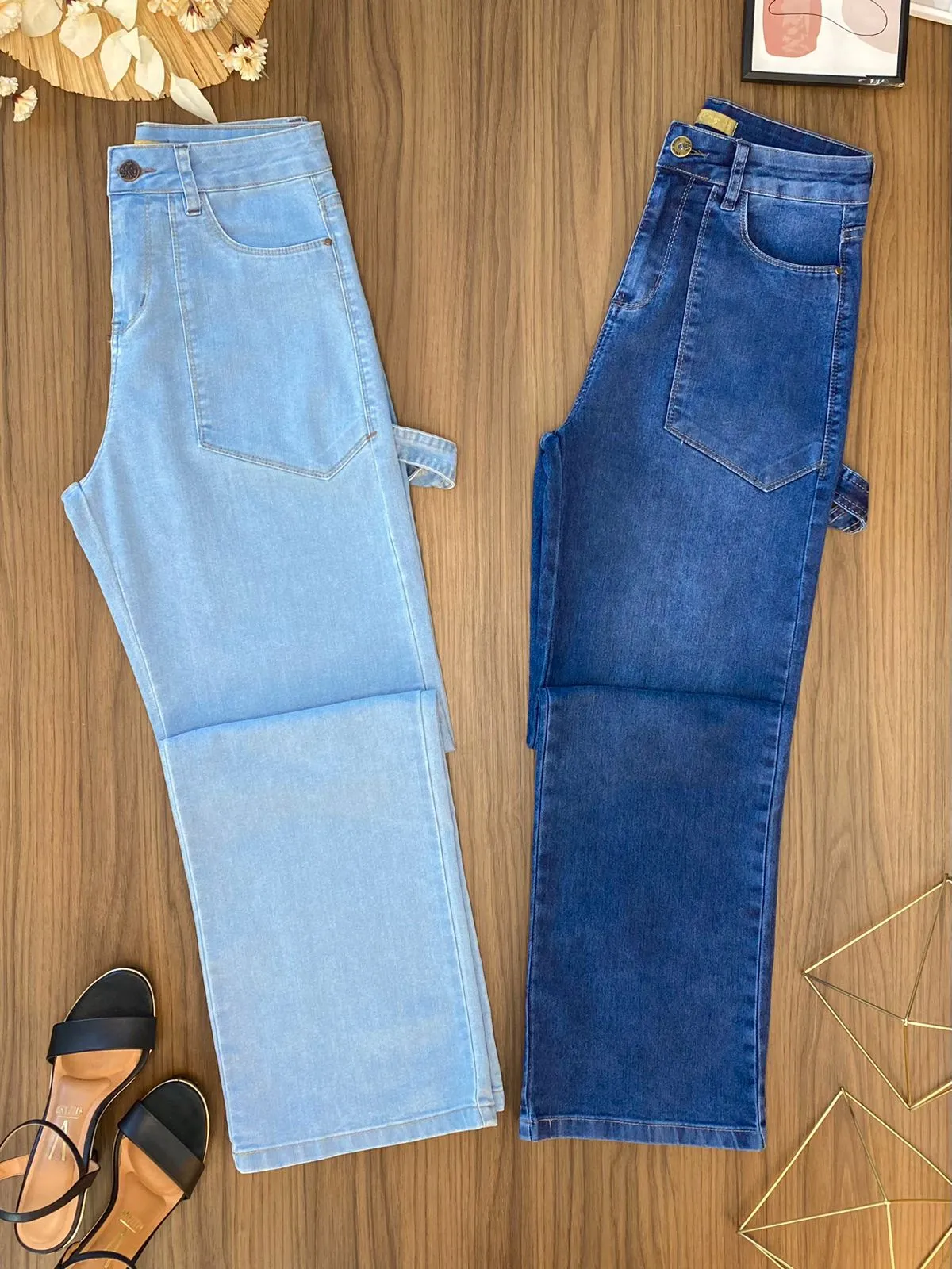 Calça Jeans Reta Bolsos 7481/1015 (7/A)