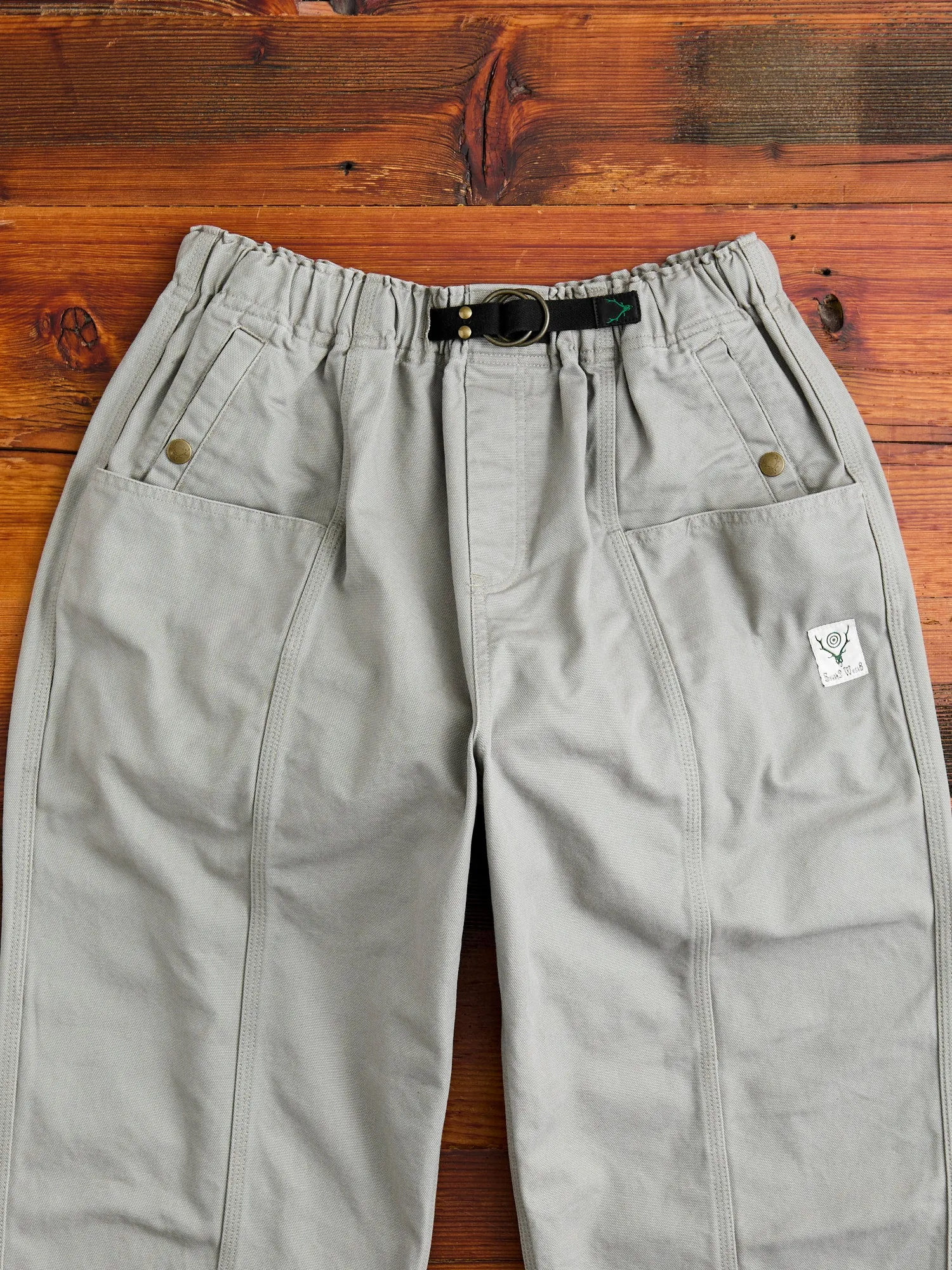 Canvas Belted C.S Pant in Grey