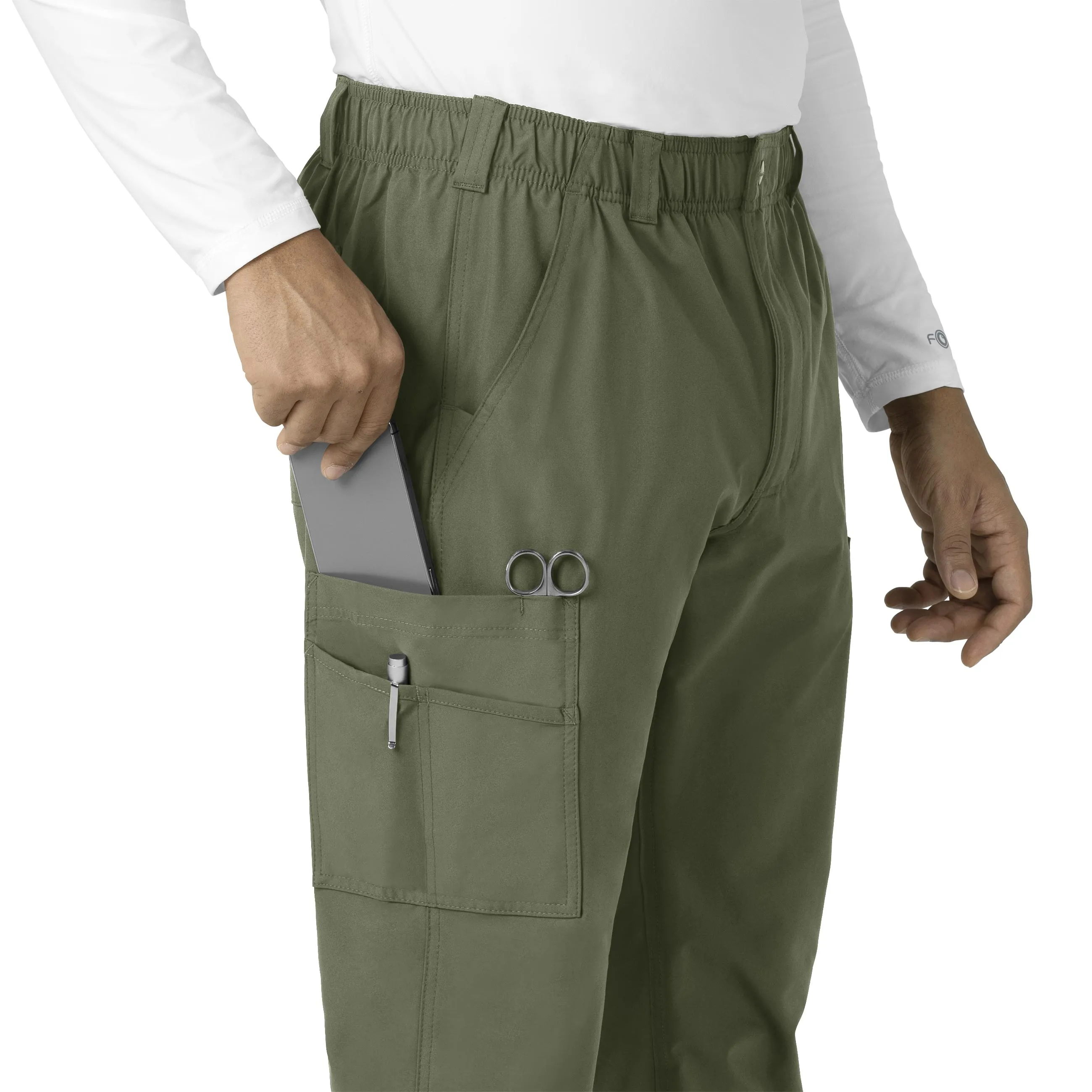 Carhartt Force Essentials Men's Straight Leg Cargo Scrub Pant - Olive