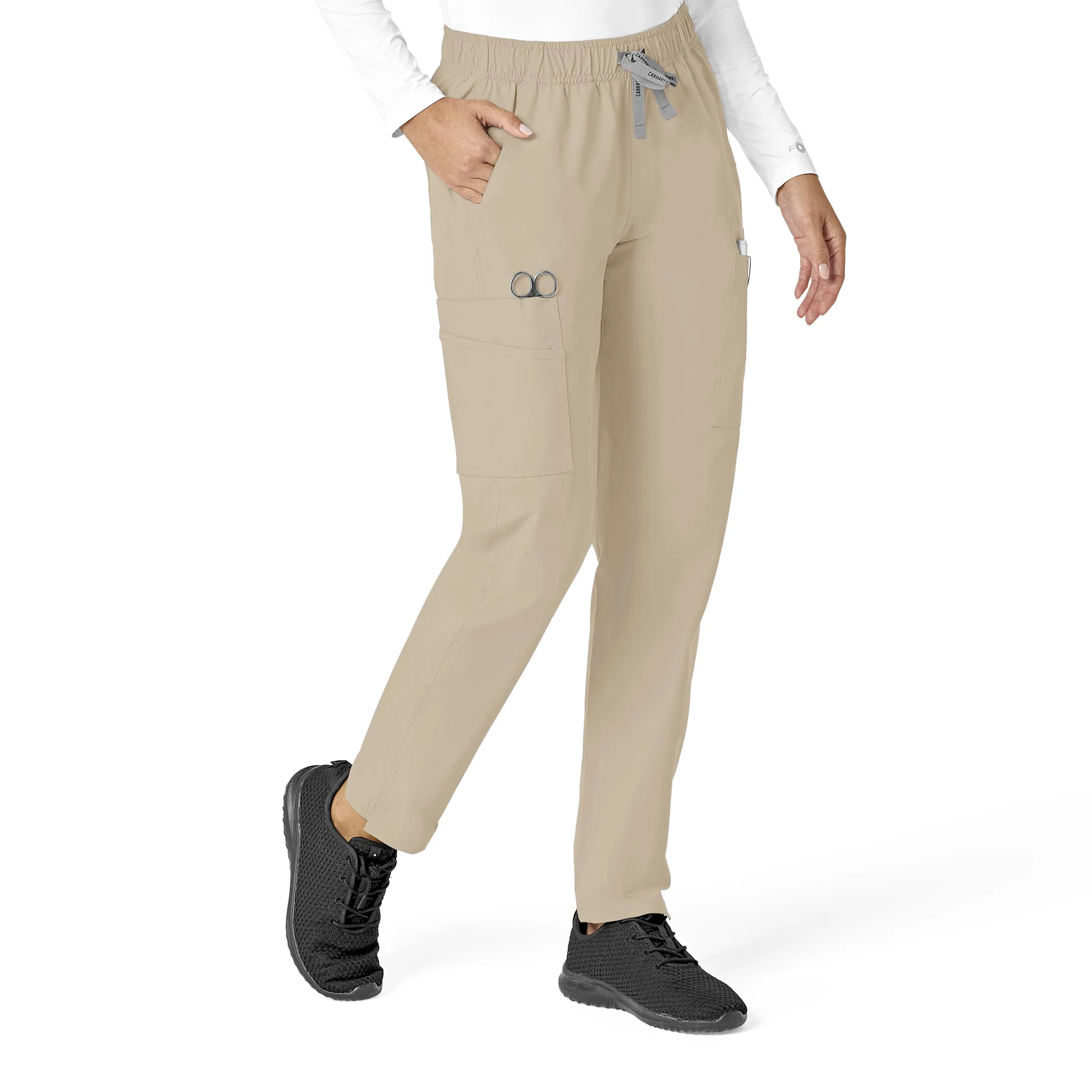 Carhartt Force Essentials Women's Straight Leg Scrub Pant - Khaki