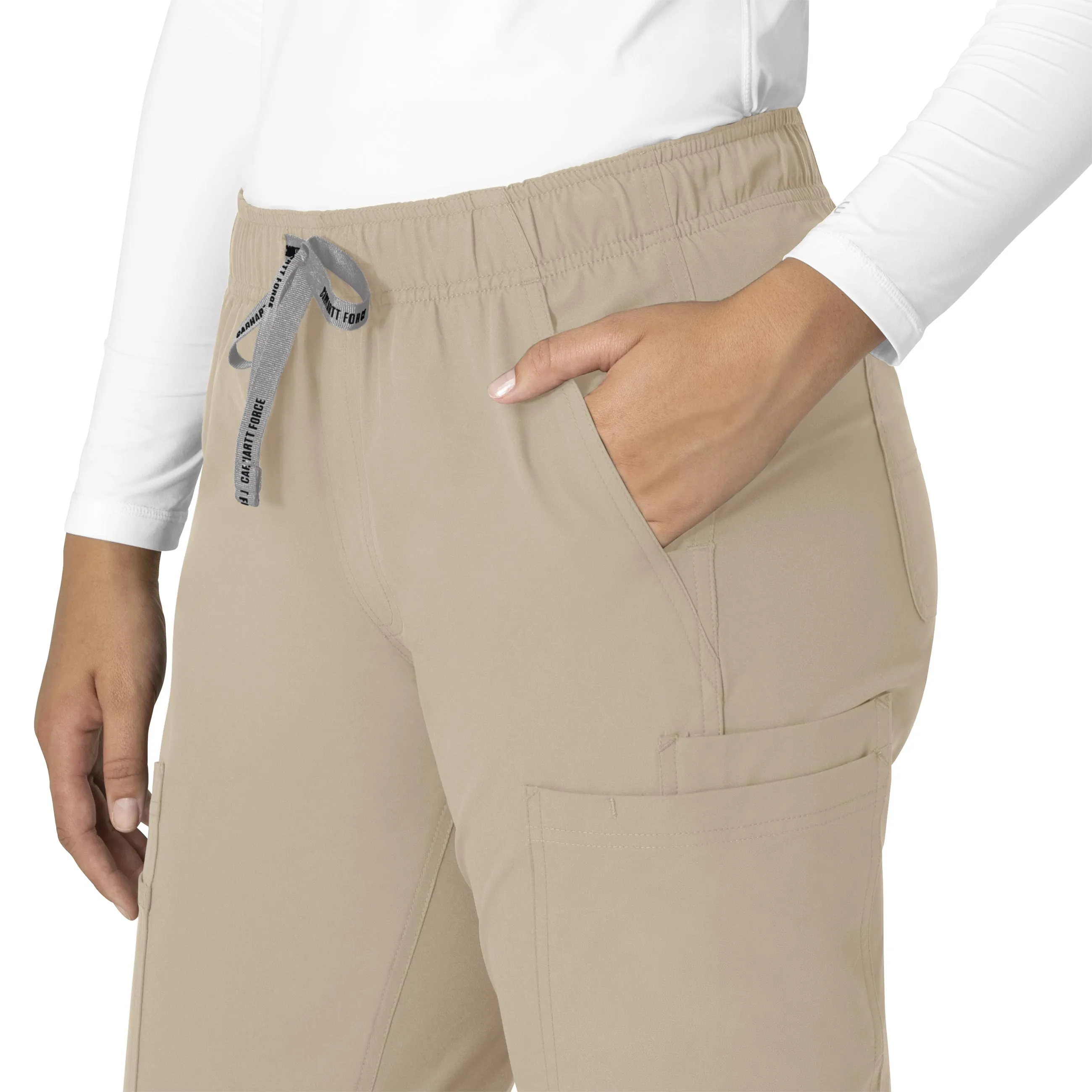 Carhartt Force Essentials Women's Straight Leg Scrub Pant - Khaki