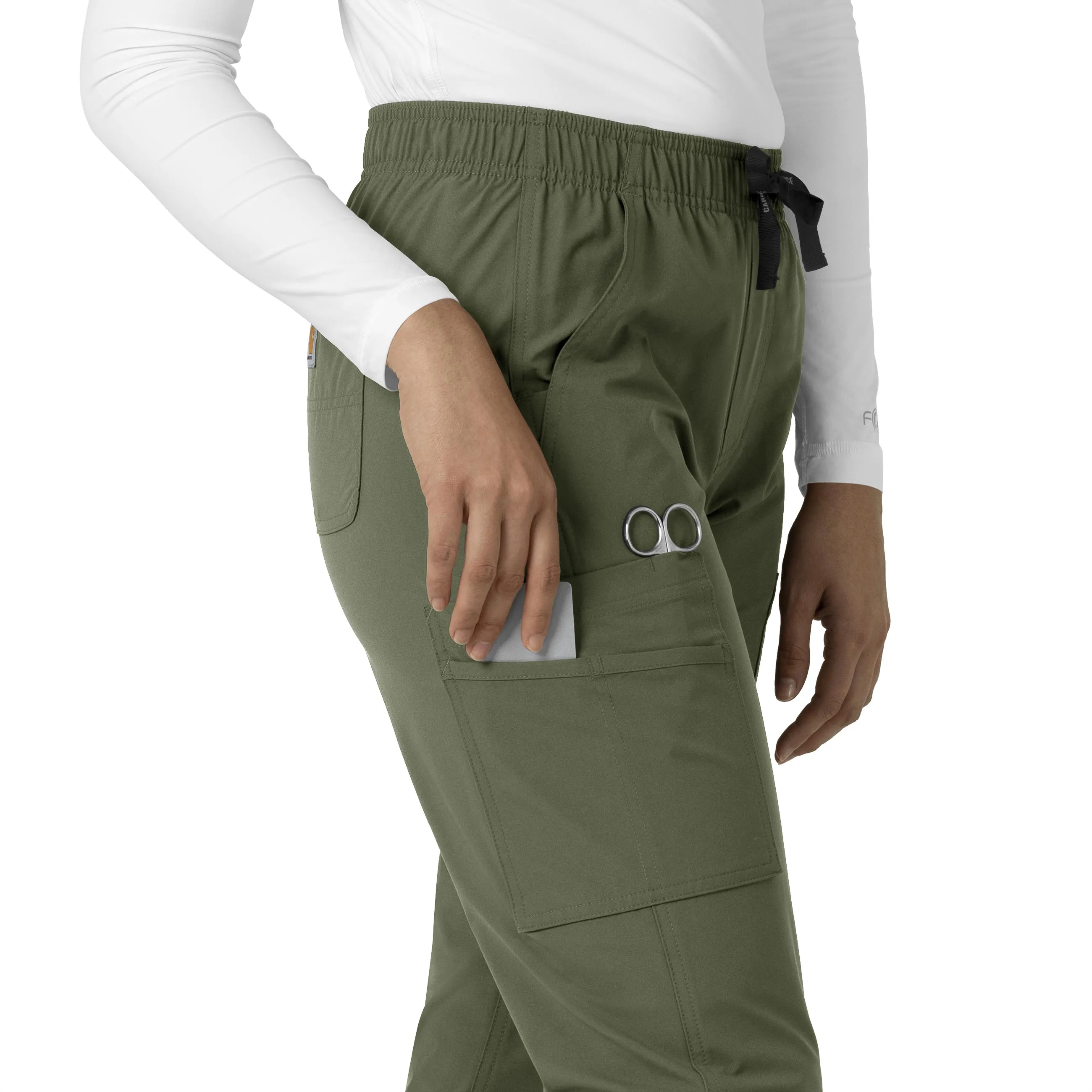 Carhartt Force Essentials Women's Straight Leg Scrub Pant - Olive