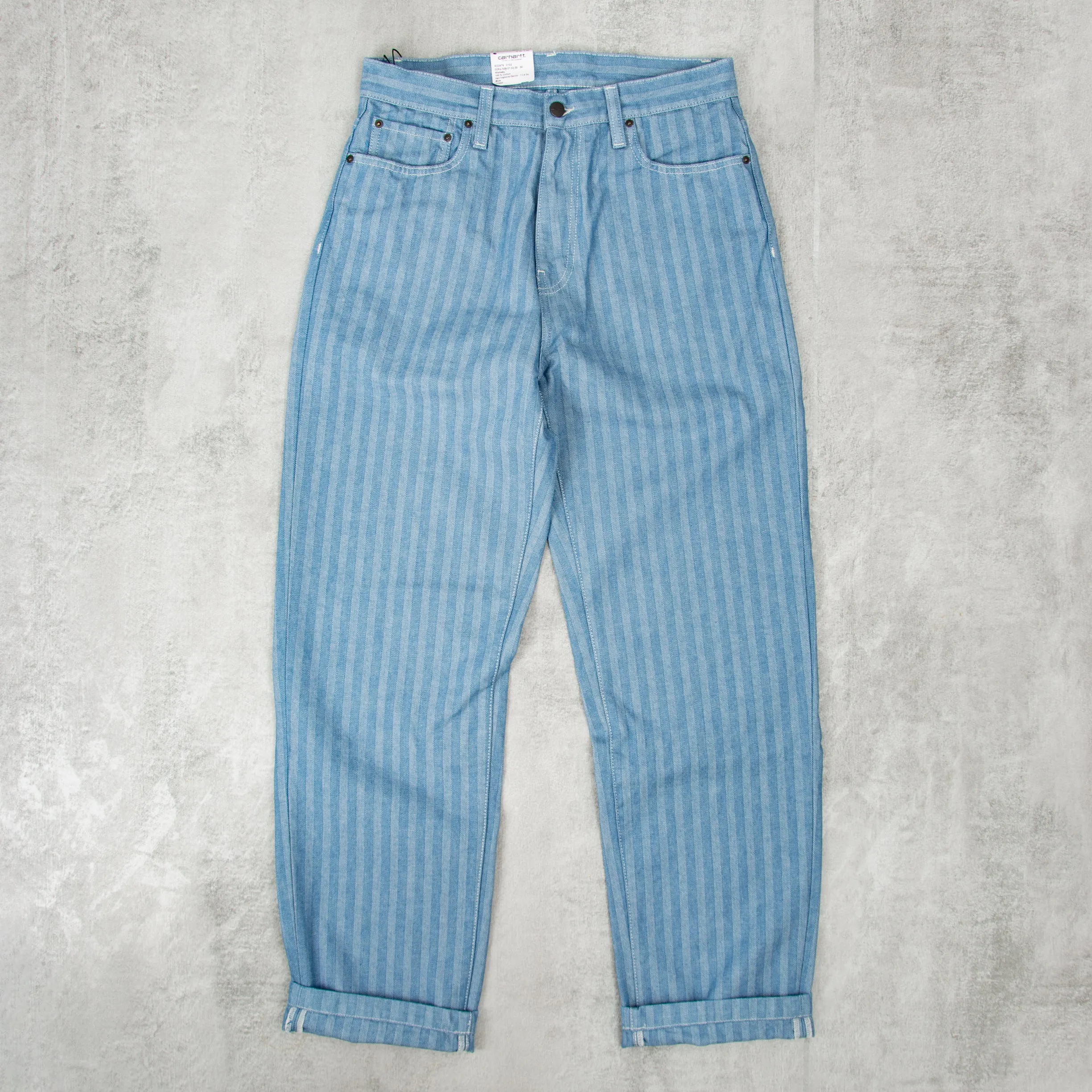 Carhartt WIP Menard Pant Herringbone Denim - Blue Rinsed