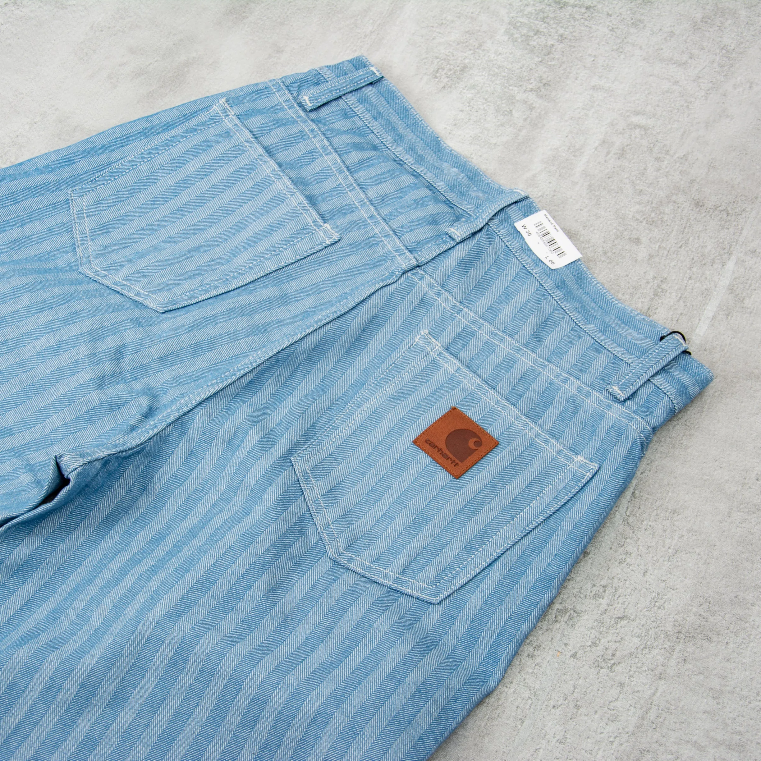 Carhartt WIP Menard Pant Herringbone Denim - Blue Rinsed