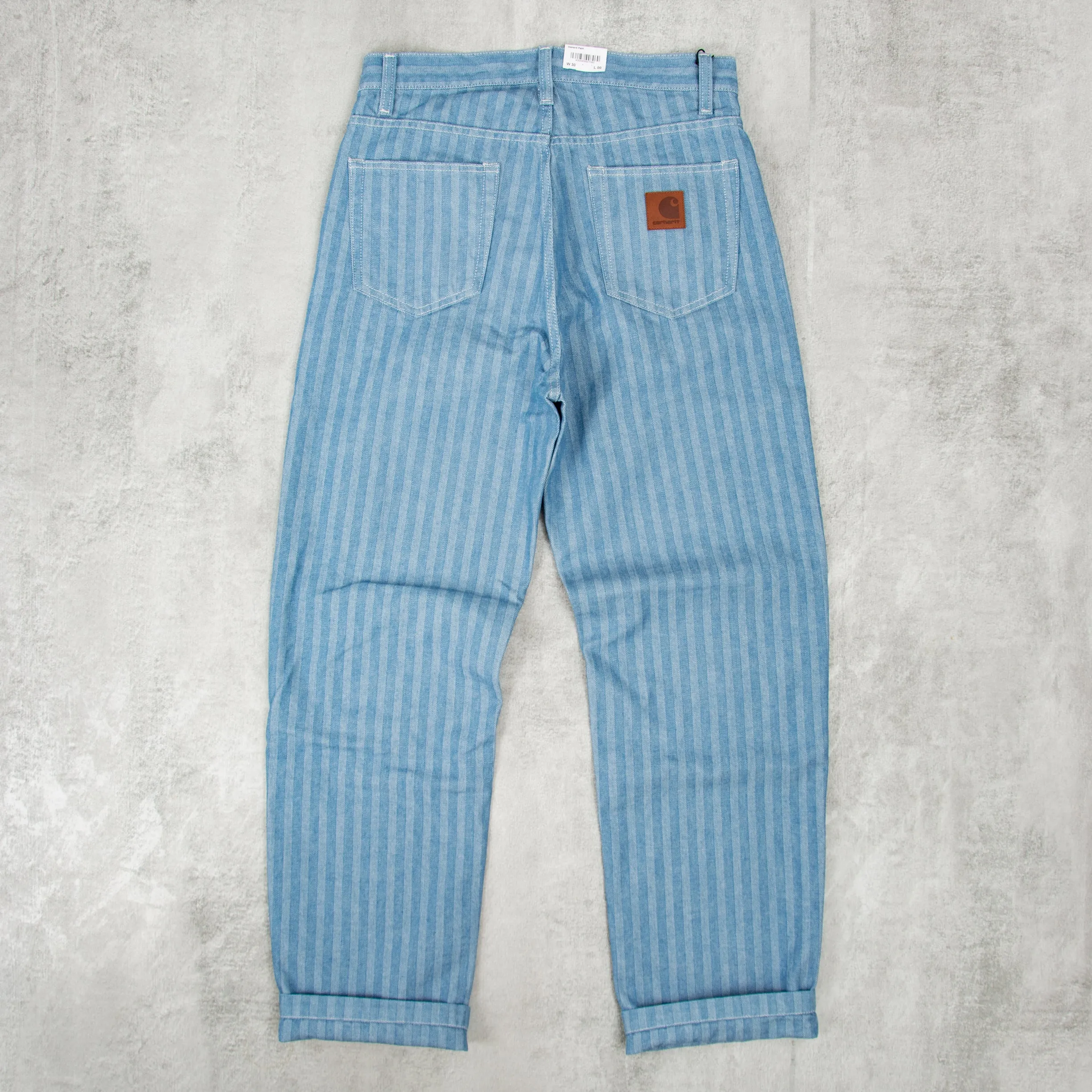 Carhartt WIP Menard Pant Herringbone Denim - Blue Rinsed