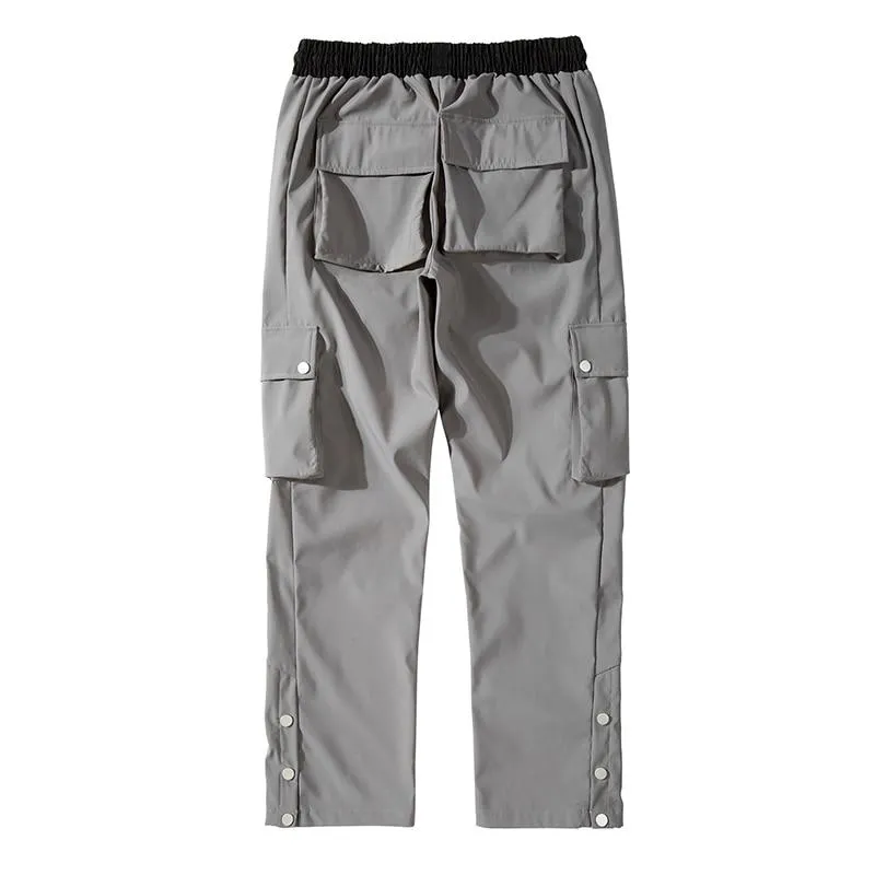 Casual Snap Button Cargo Pants