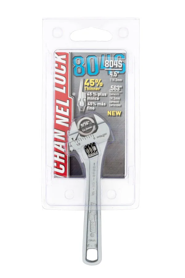 Channellock 804S 4" Chrome Extra Slim Jaw Adjustable Wrench