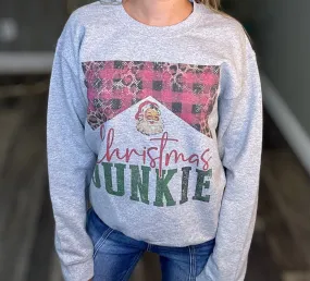 Christmas Junkie Crew Neck Sweatshirt