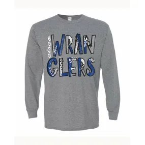 Cisco College Wranglers - Splatter Long Sleeve T-Shirt