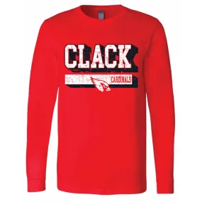 Clack Cardinals - Shadow Stripe Long Sleeve T-Shirt