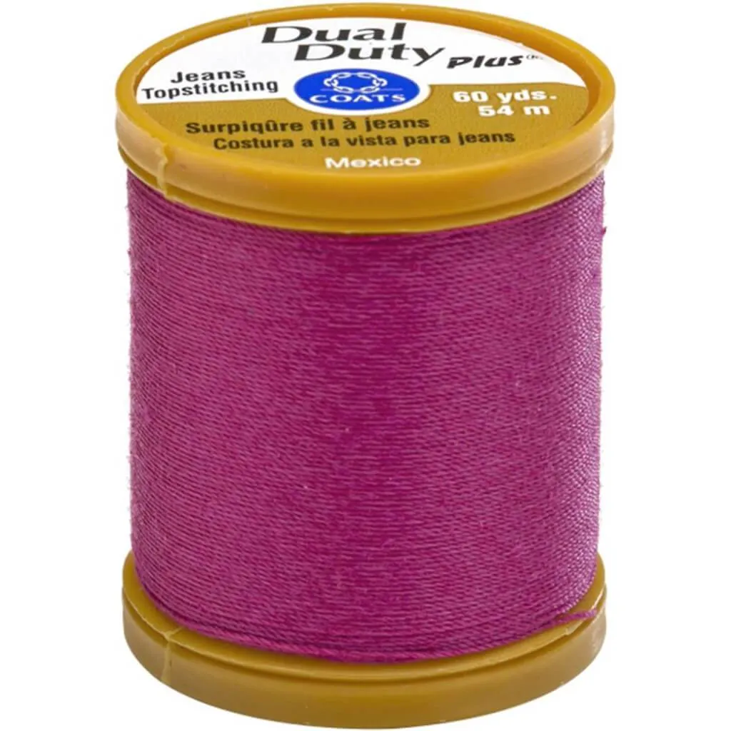 Coats Dual Duty Plus Jean & Topstitching Thread 60yd Hot Pink