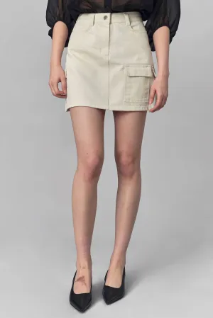 Colin Cargo Denim Mini Skirt