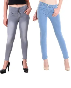 Combo Of 2 Denim Skinny Fit Jeans