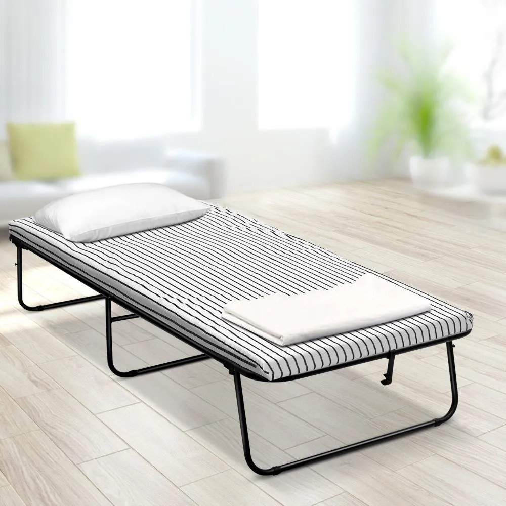 Compact Foldable Single Bed (Mattress Included)