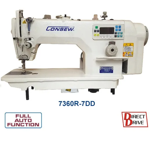 Consew 7360R-7DD High Speed Single Needle, Drop Feed Lockstitch Sewing Machine