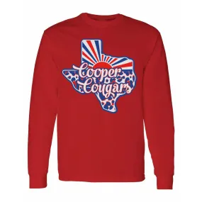 Cooper Cougars - Texas Sunray Long Sleeve T-Shirt