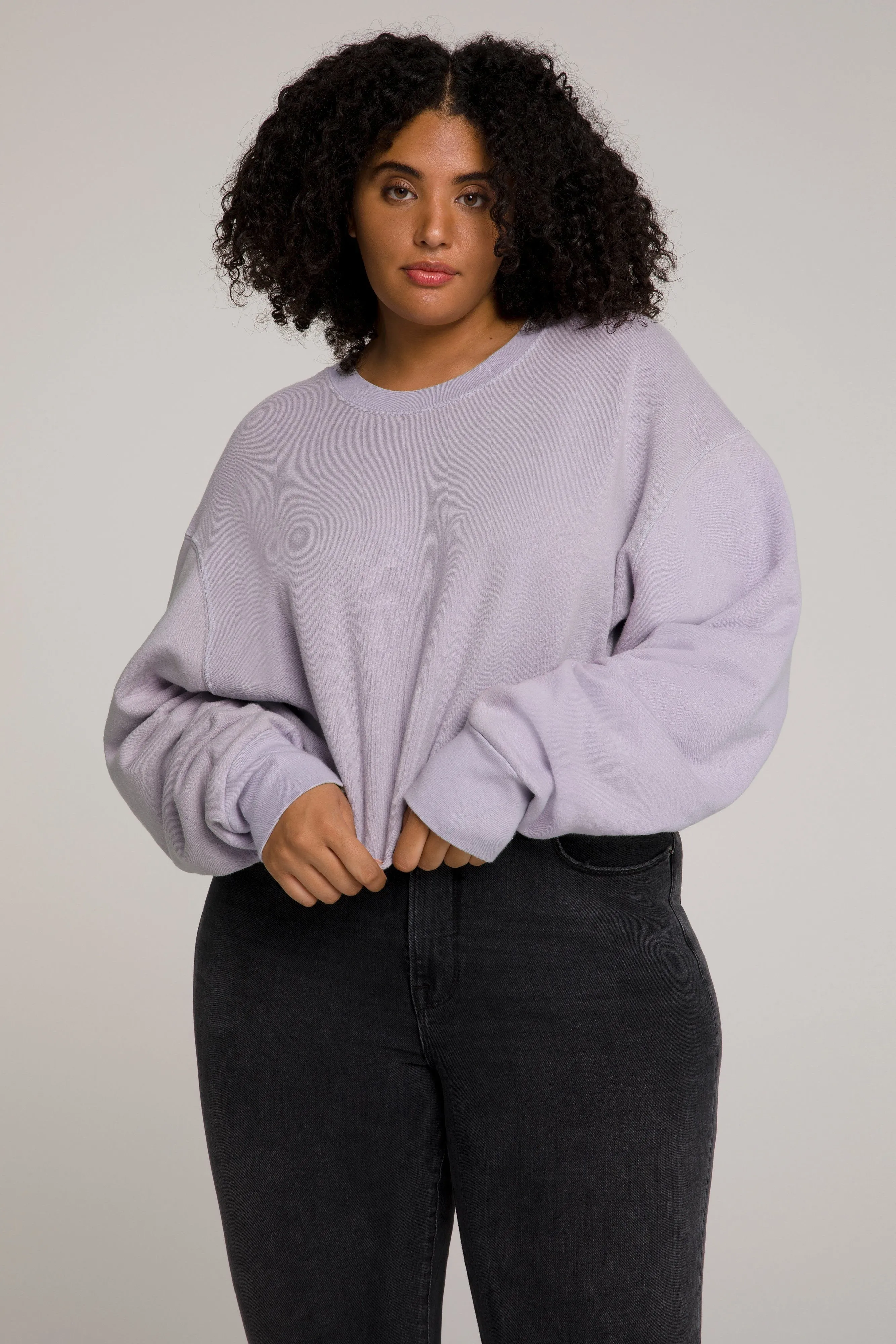 CROPPED & COOL SWEATSHIRT | LILAC001