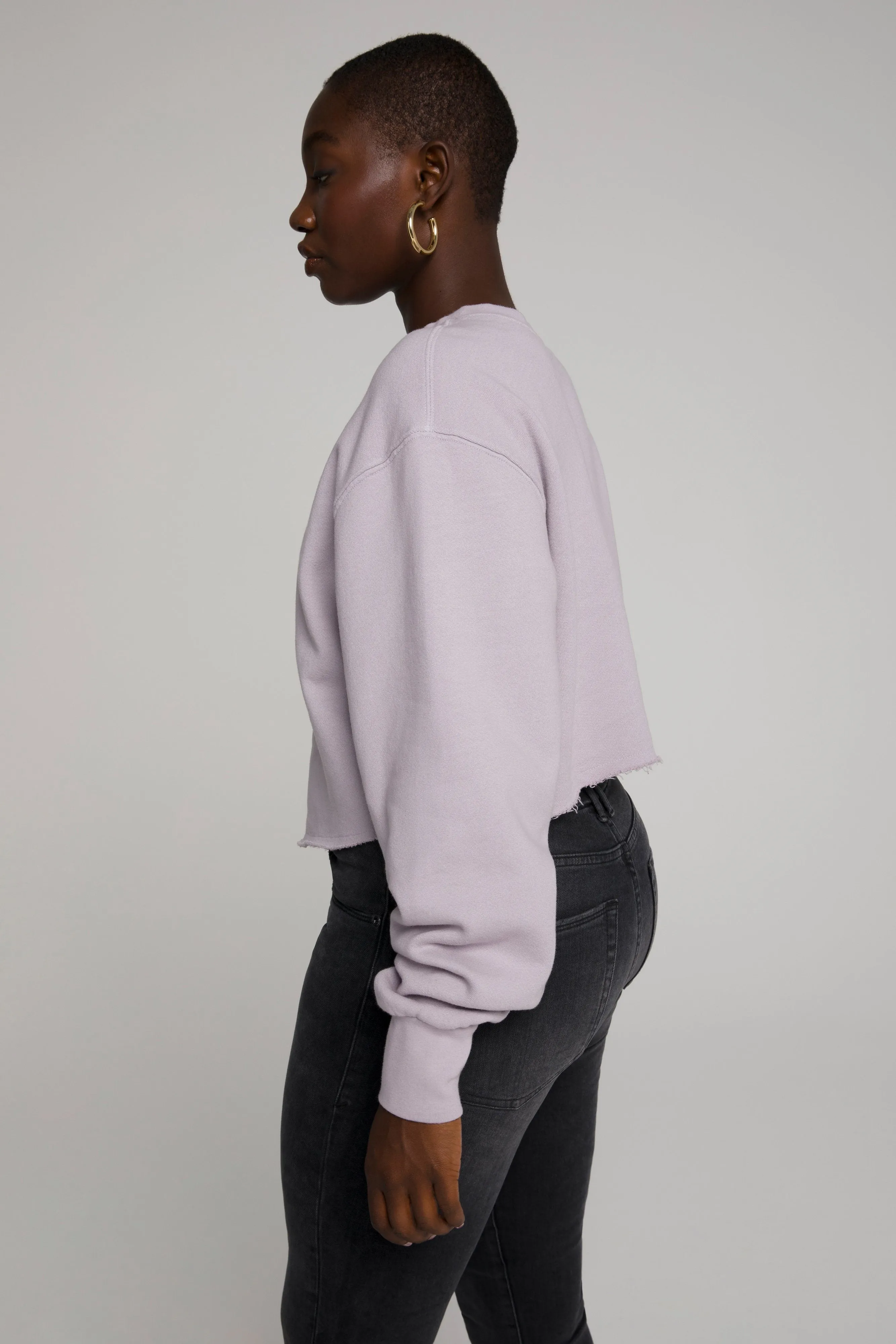 CROPPED & COOL SWEATSHIRT | LILAC001