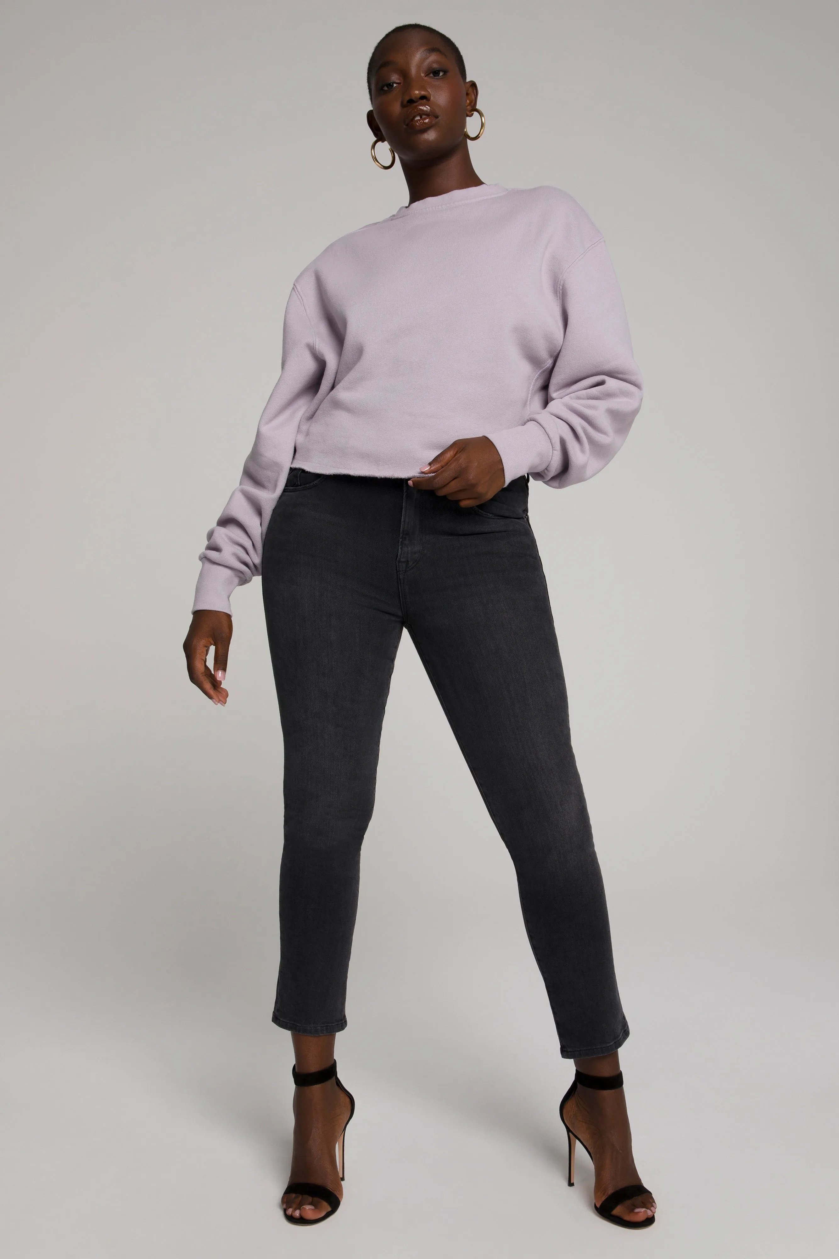 CROPPED & COOL SWEATSHIRT | LILAC001