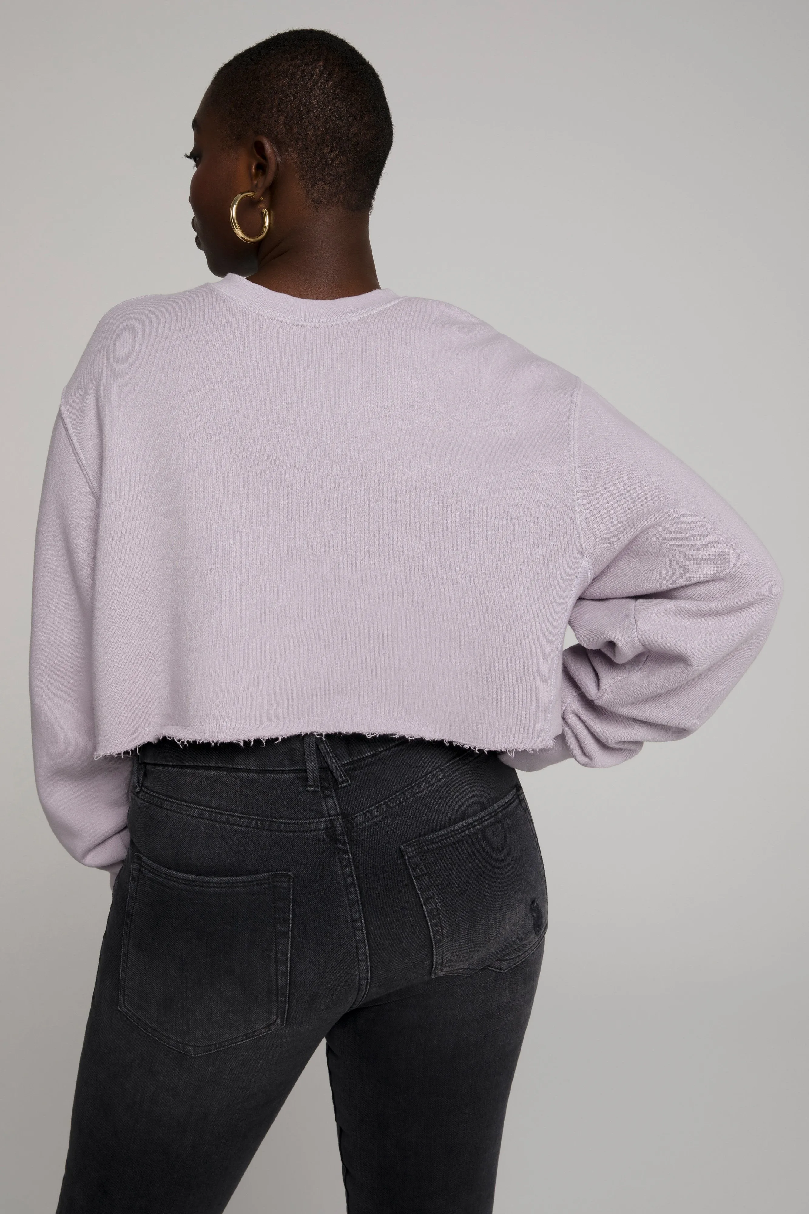 CROPPED & COOL SWEATSHIRT | LILAC001