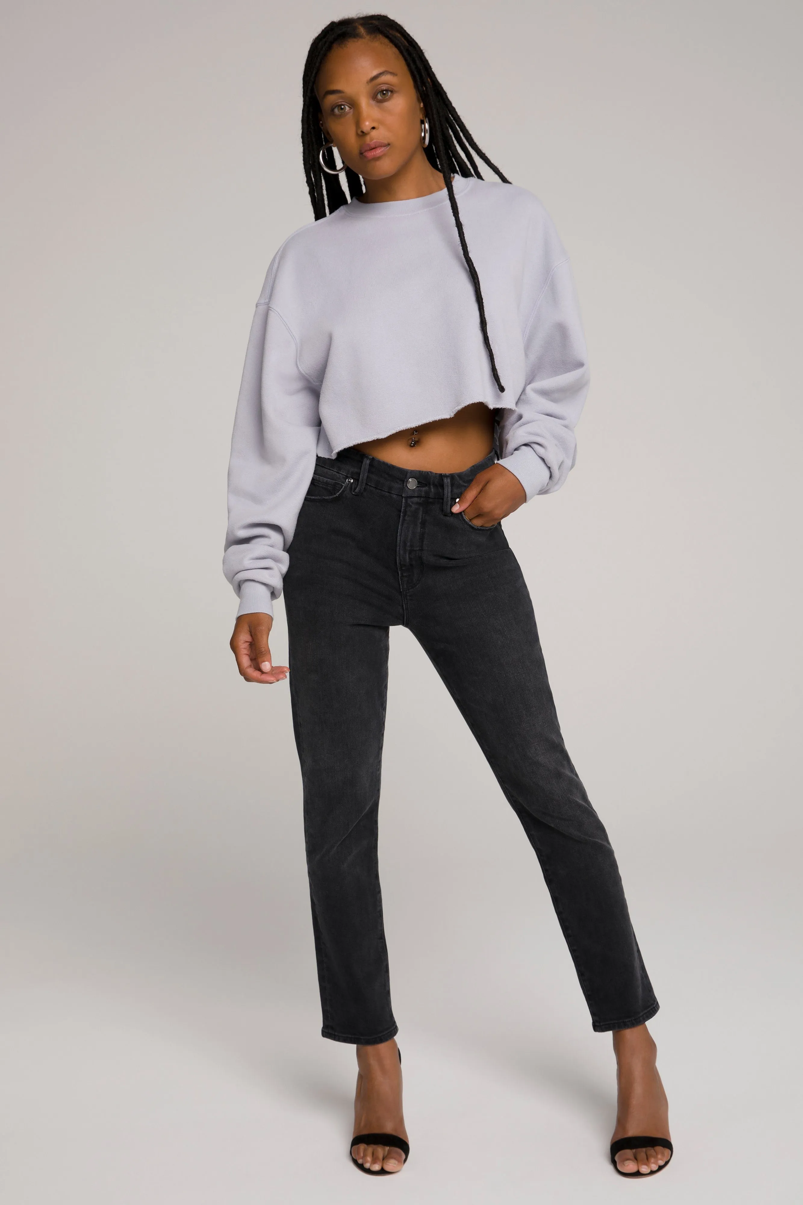 CROPPED & COOL SWEATSHIRT | LILAC001