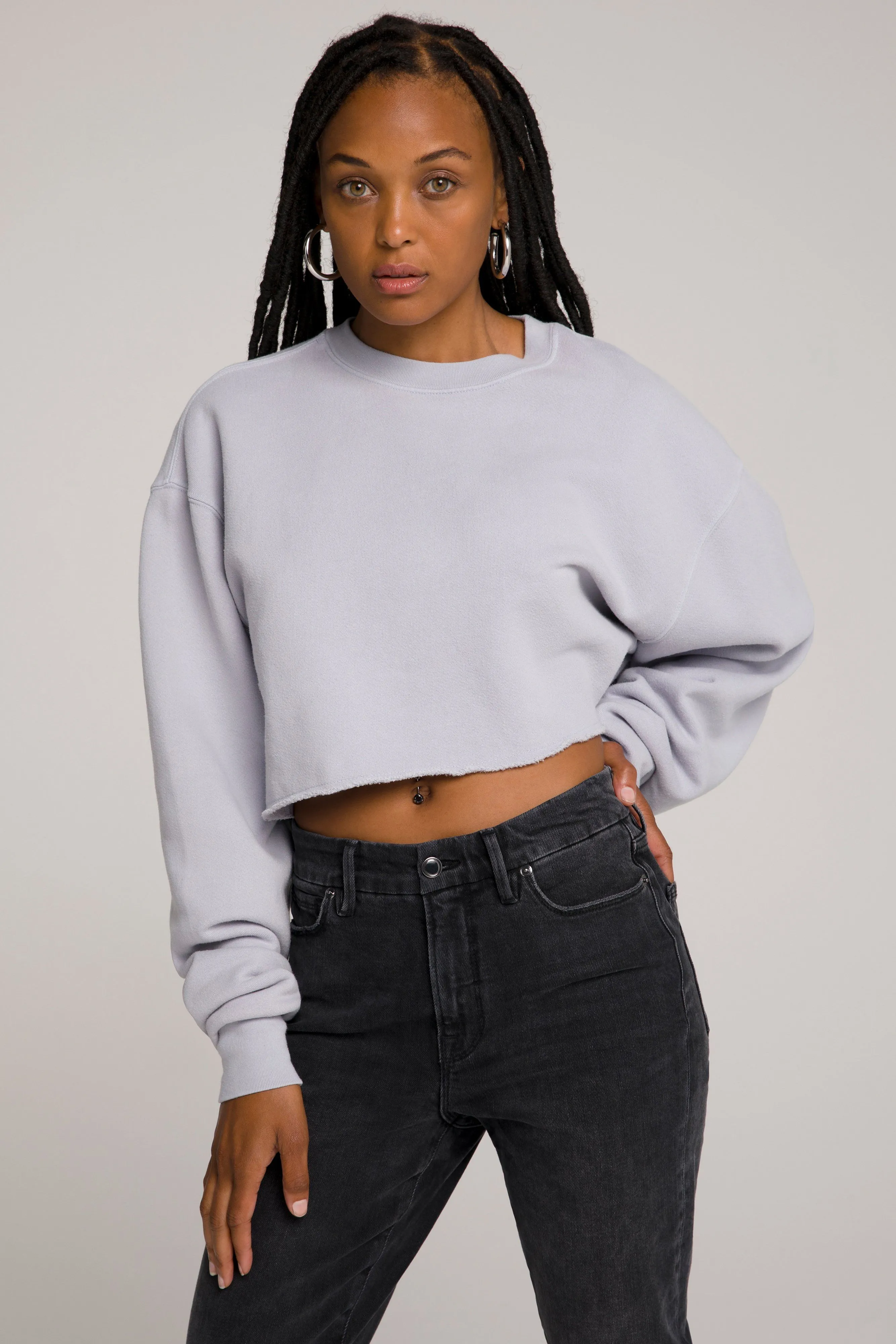 CROPPED & COOL SWEATSHIRT | LILAC001