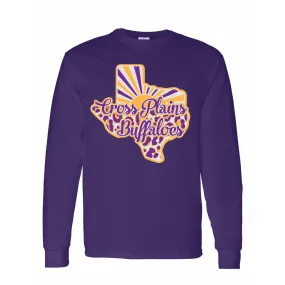 Cross Plains Buffaloes - Texas Sunray Long Sleeve T-Shirt