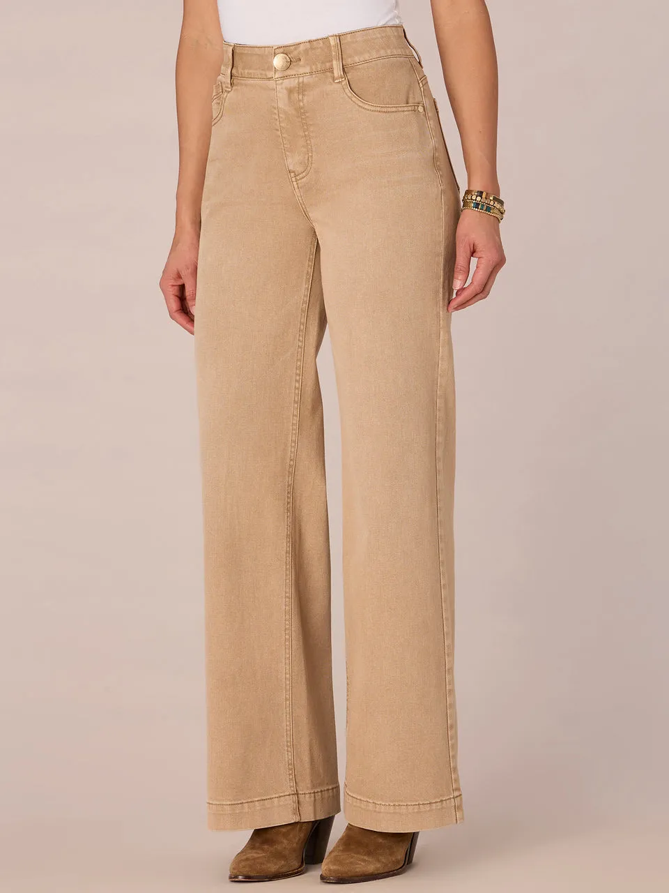 Democracy AbSolution Light Brown Wide Leg Jeans