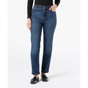 DENIZEN from Levi's Women's High Rise Straight Leg Ankle Jeans Heavyweight