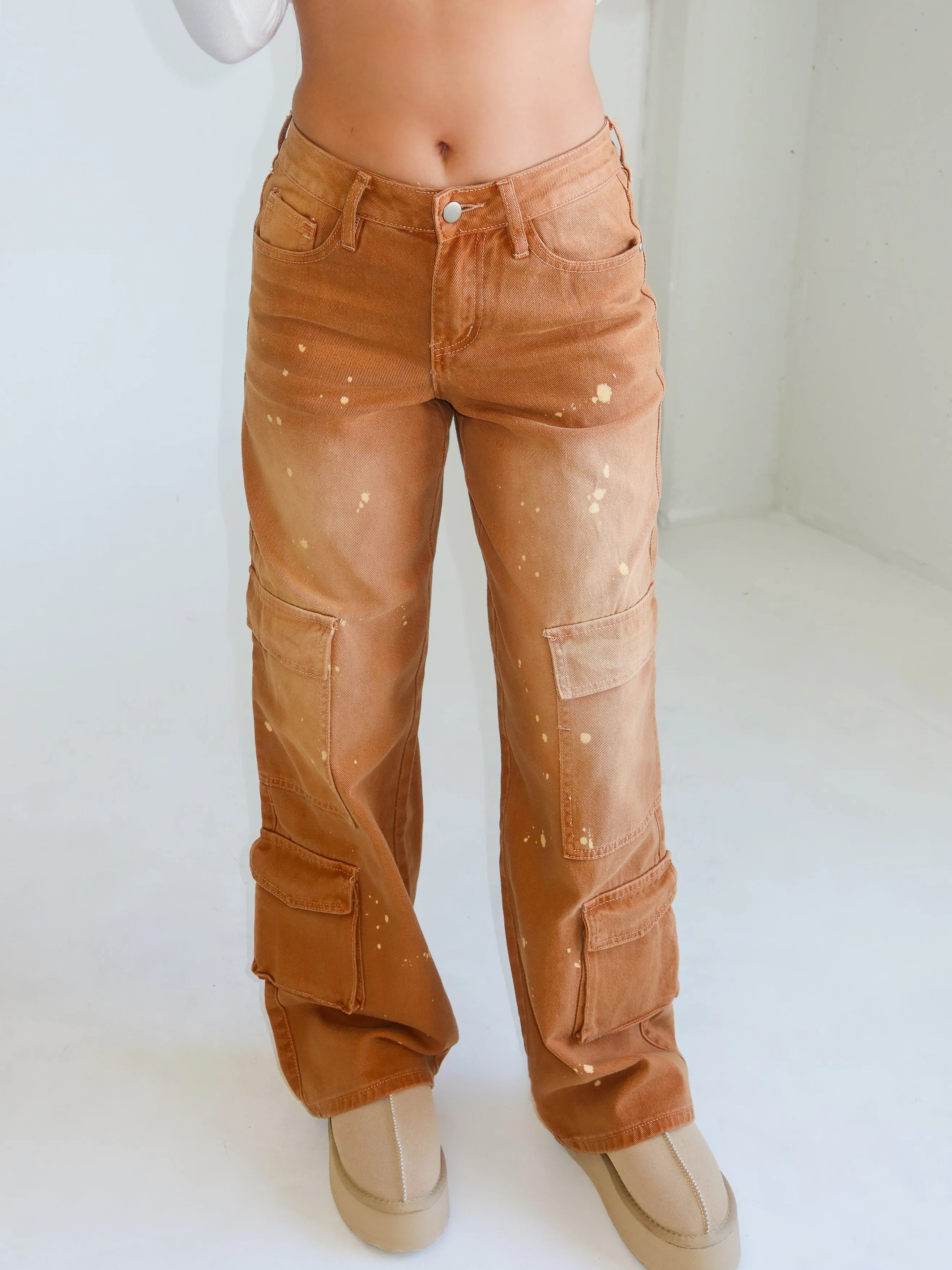 Diana Cargo Pants (Orange)