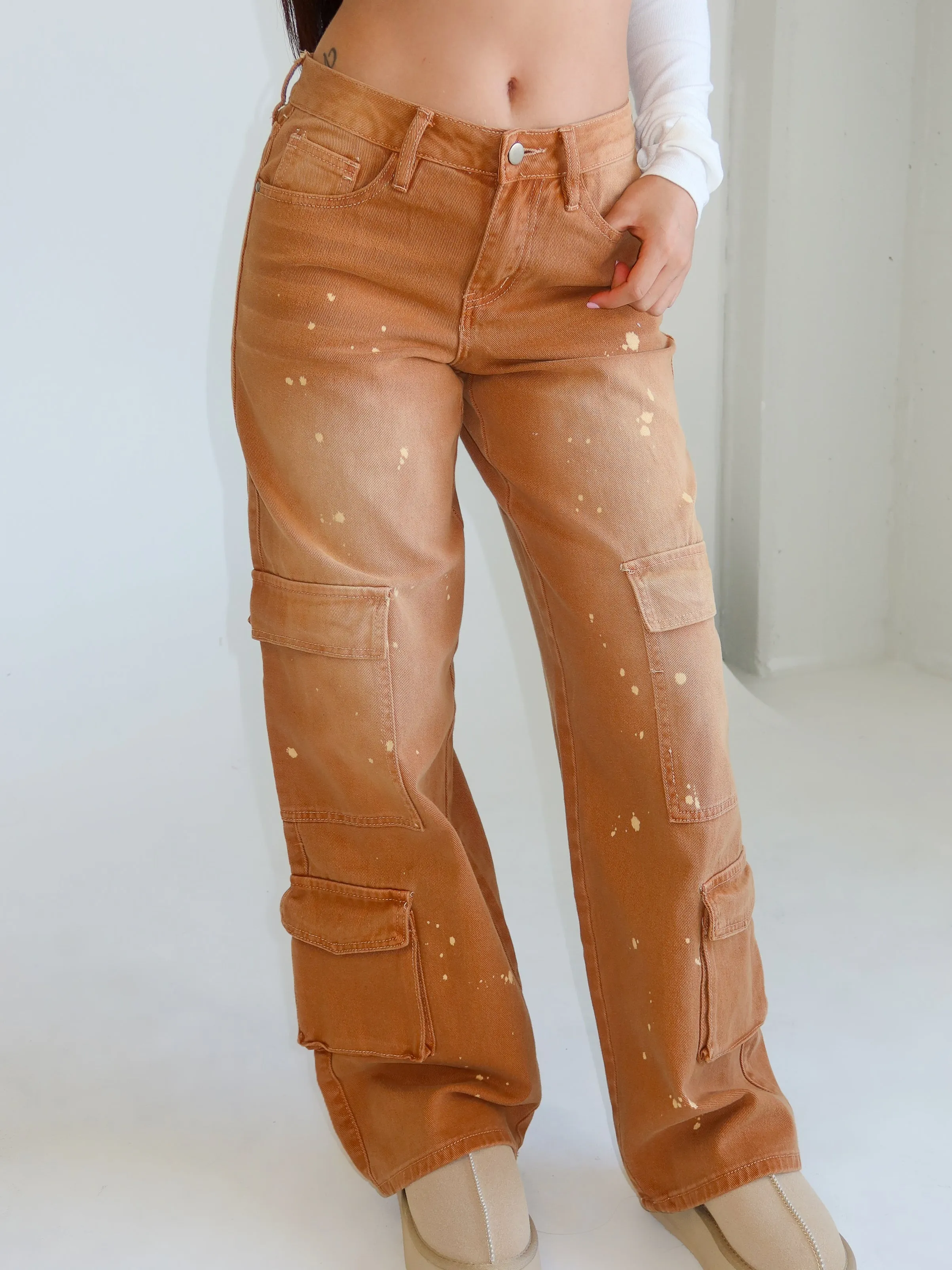 Diana Cargo Pants (Orange)