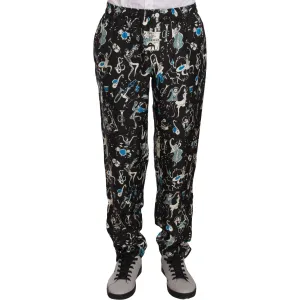 Dolce & Gabbana Elegant Silk Lounge Pants with Unique Print