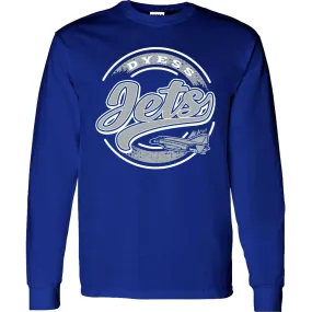 Dyess Jets - Circle Script Long Sleeve T-Shirt