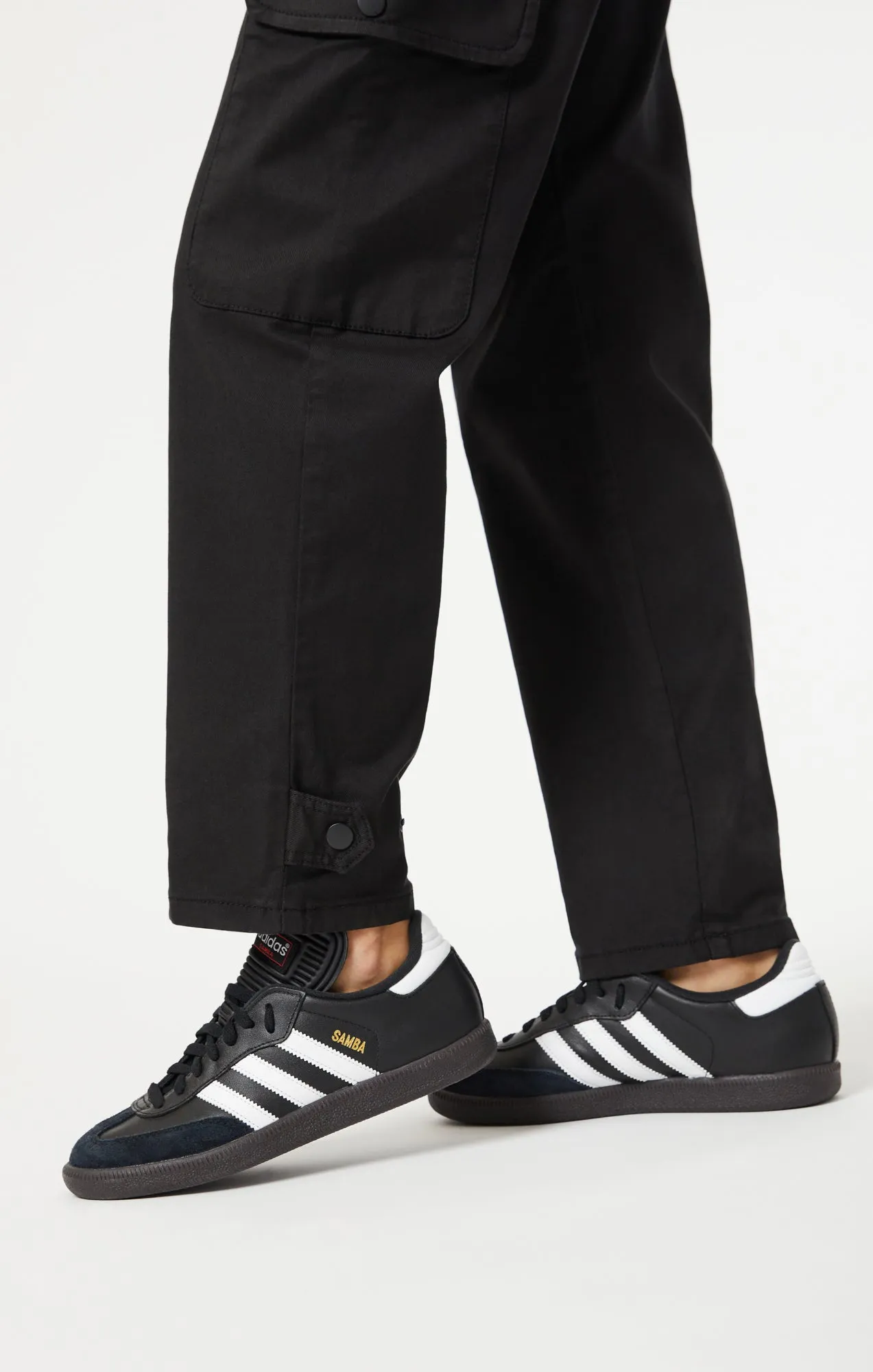 ELSIE CARGO PANTS IN BLACK LUXE TWILL