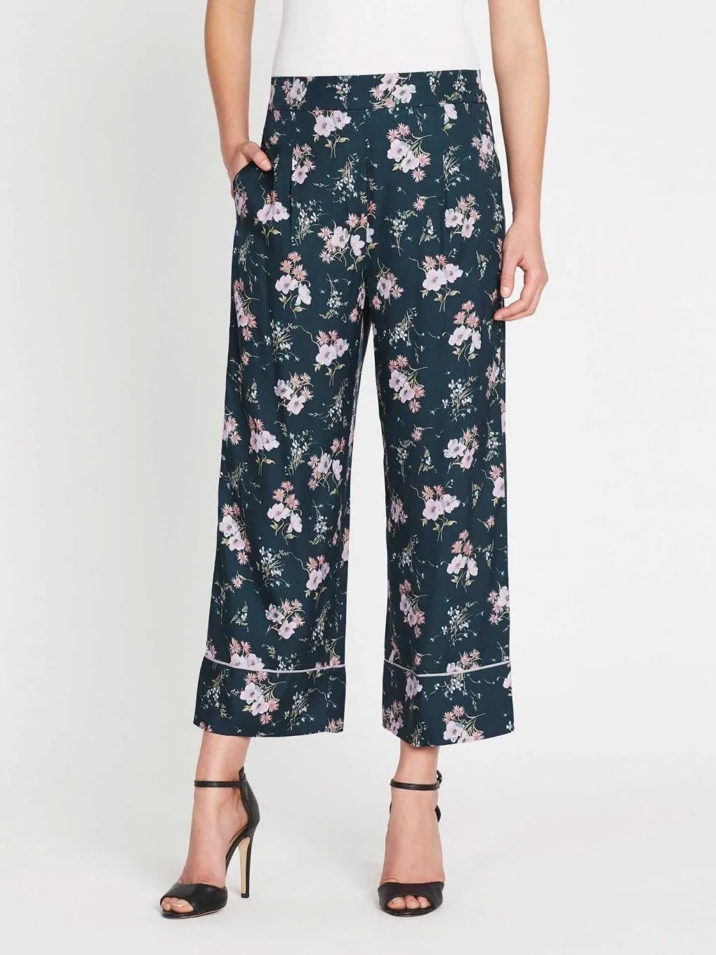 Emilia Print Silk Twill Pant