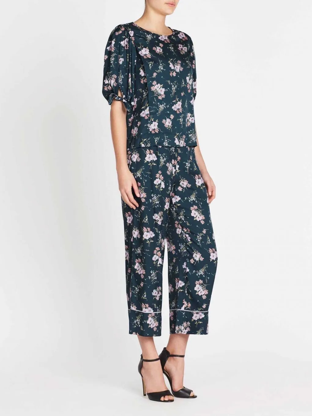 Emilia Print Silk Twill Pant