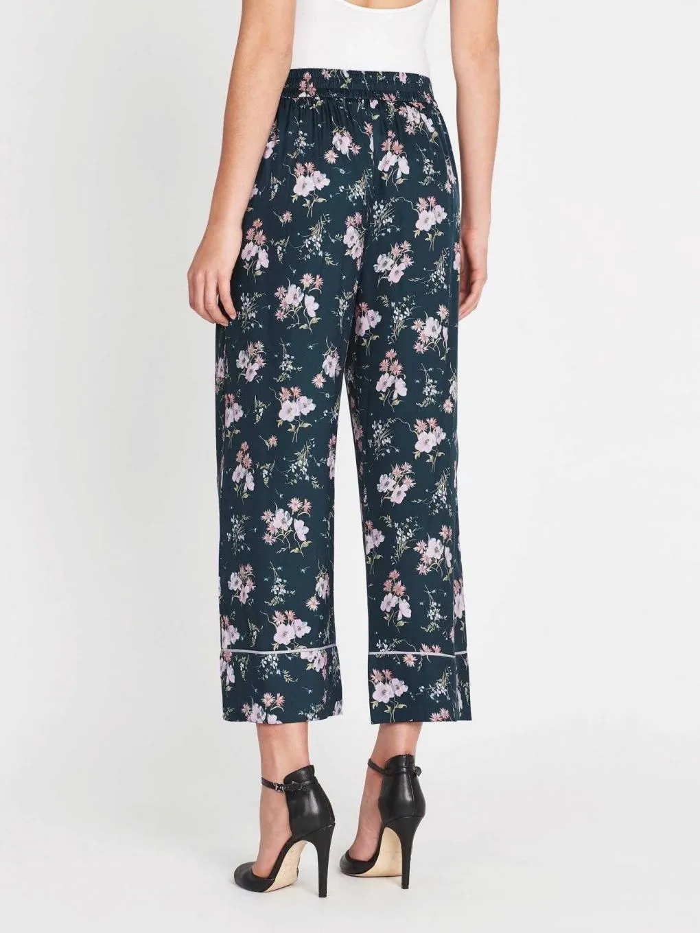 Emilia Print Silk Twill Pant