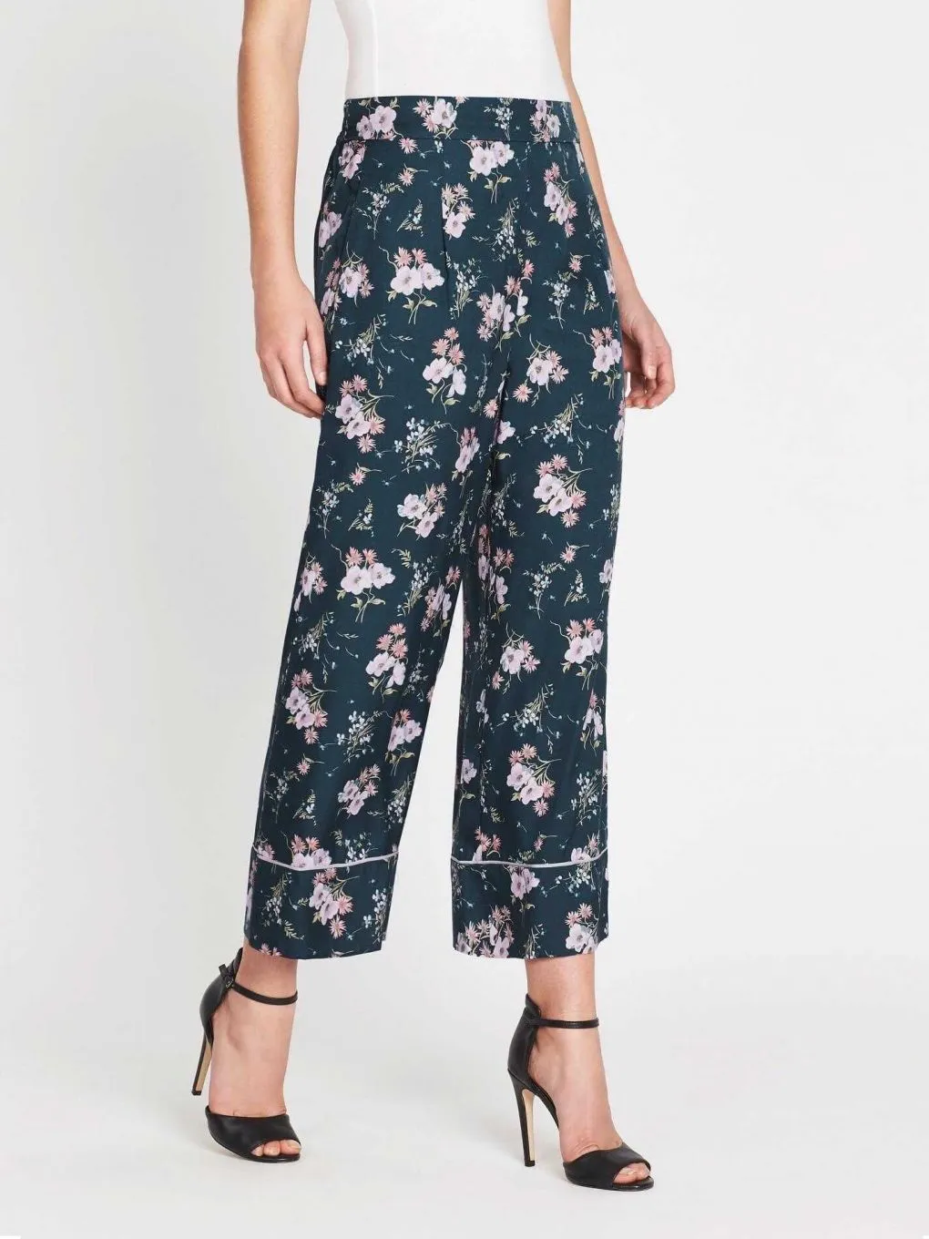 Emilia Print Silk Twill Pant