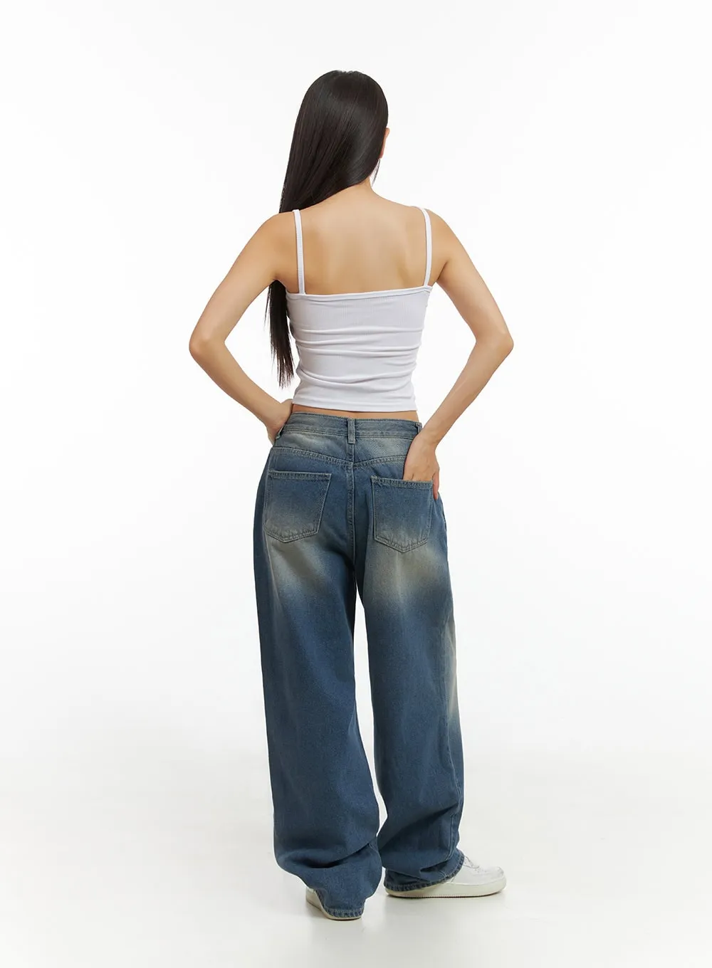 Evelyn Washed Baggy Jeans (Blue) IS402