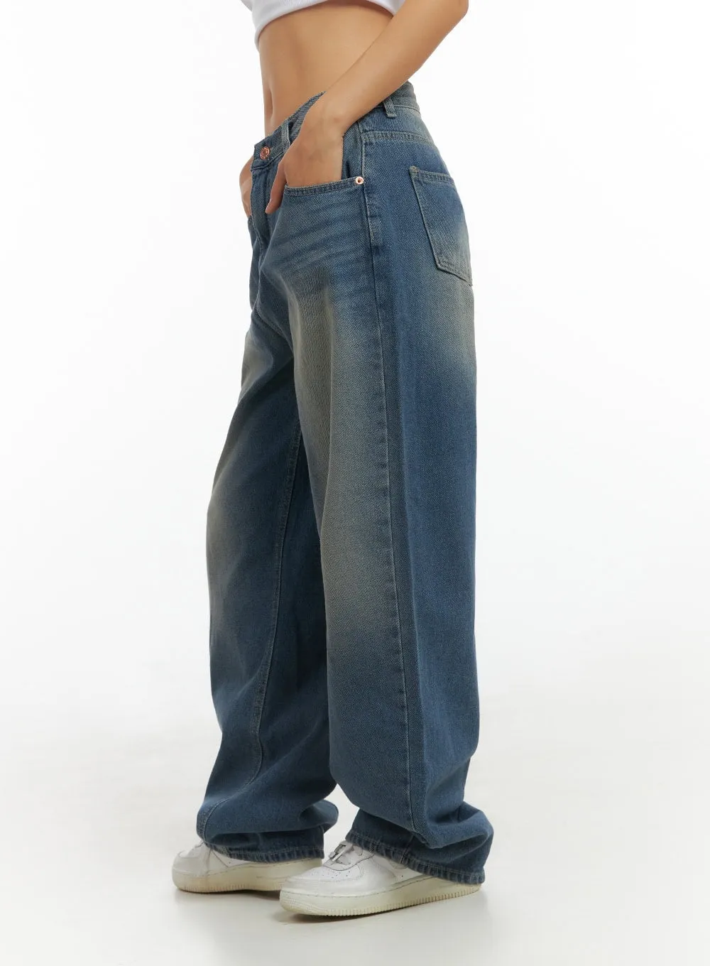 Evelyn Washed Baggy Jeans (Blue) IS402